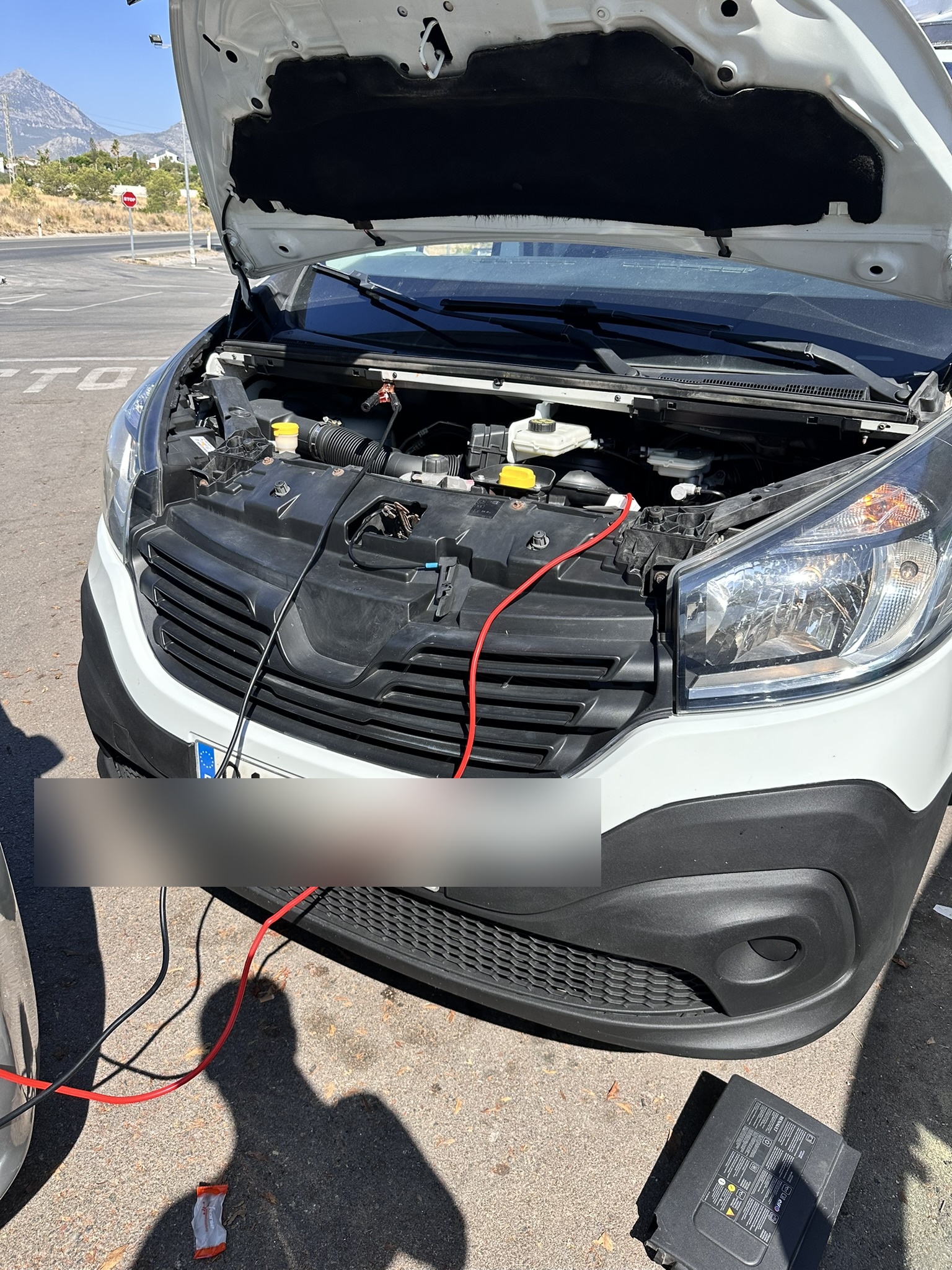 Furgoneta con matricula espanola — trabajo real