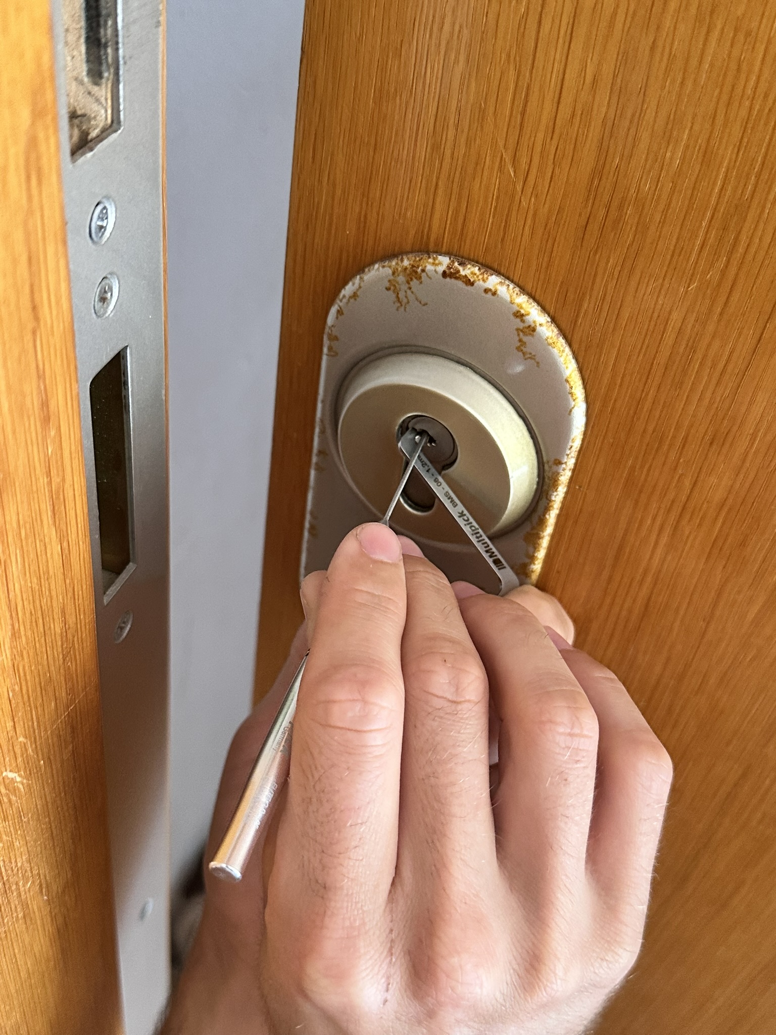Ganzúa profesional en cilindro de puerta — KKKEY Costa Blanca